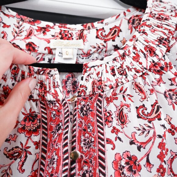 Shoshanna Size 0 Paisley Etta 100% Silk Dress - Picture 5 of 10